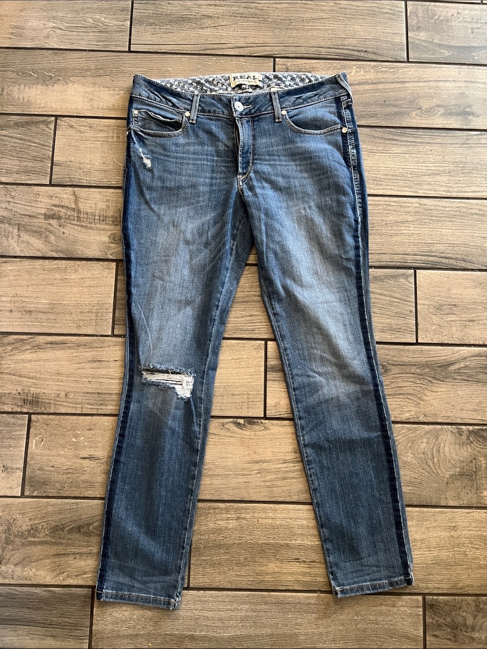 Ariat Women's Skinny Jeans with Side Stripe in Medium Blue